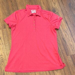 Columbia Women's Coral Button Down Polo  Shirt M